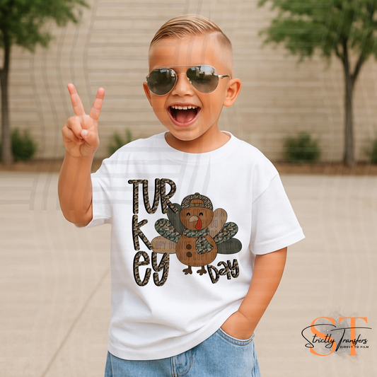 Turkey Day Camo Hat Direct to Film Transfers