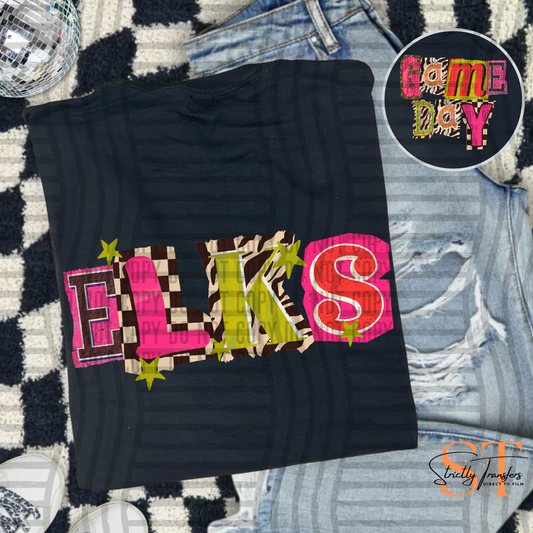 Elks Magazine Letters - pocket design included Direct to Film Transfers