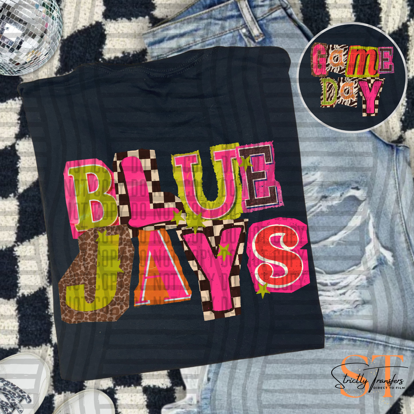 Blue Jays Magazine Letters - pocket design included Direct to Film Transfers