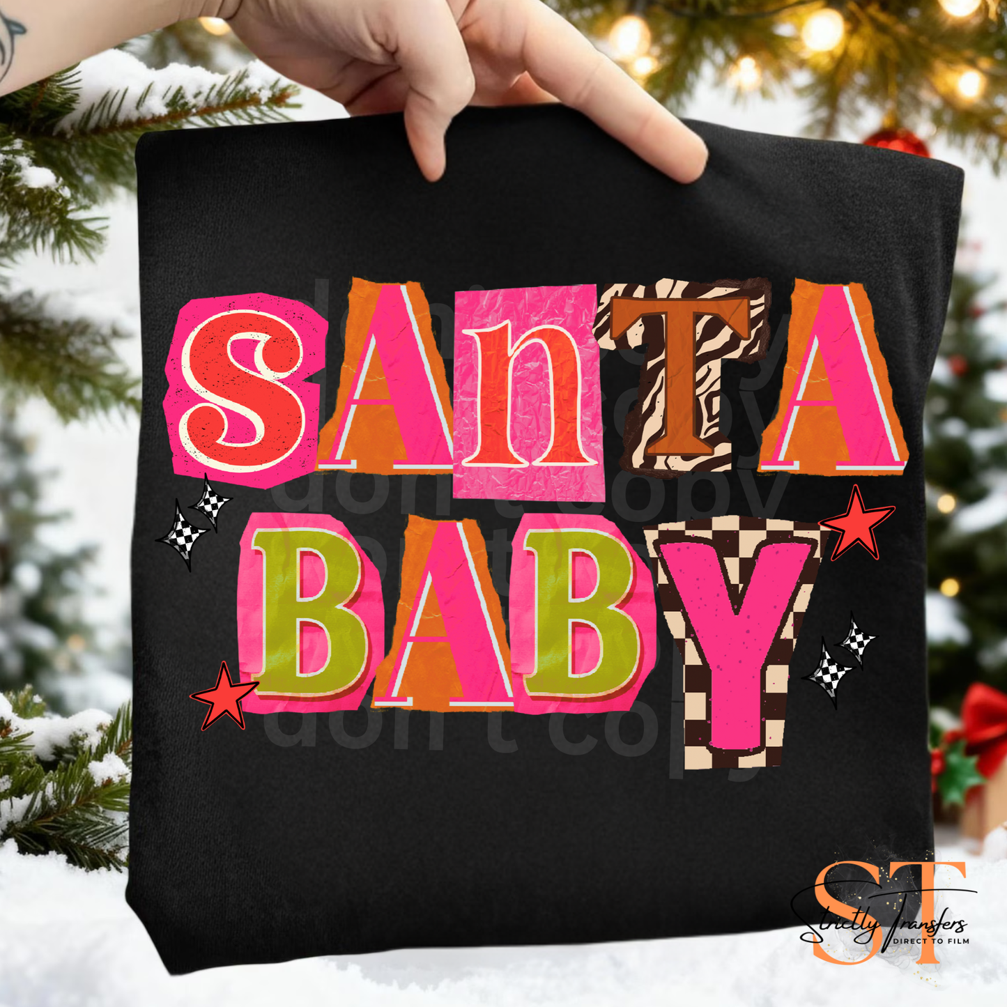 Santa Baby Magazine Letters Direct to Film Transfers