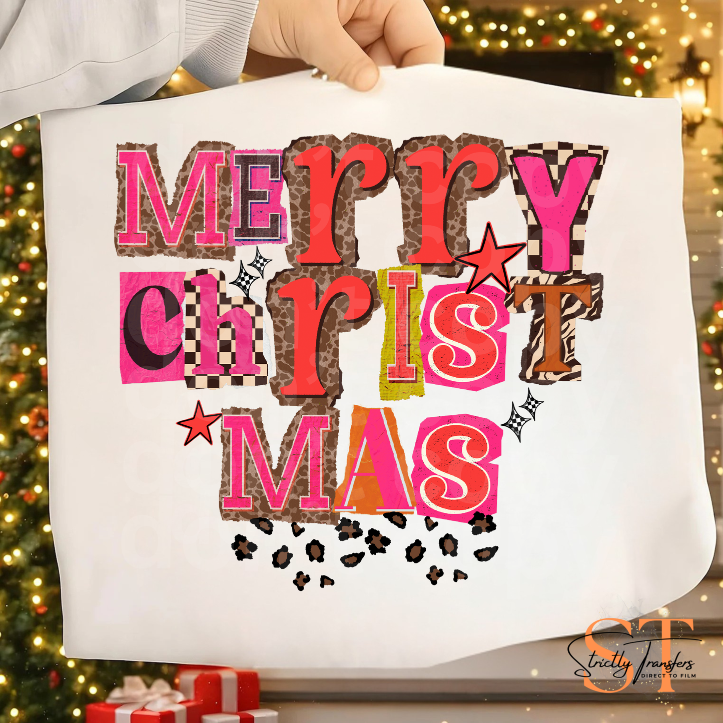 Merry Christmas Magazine Letters Direct to Film Transfers