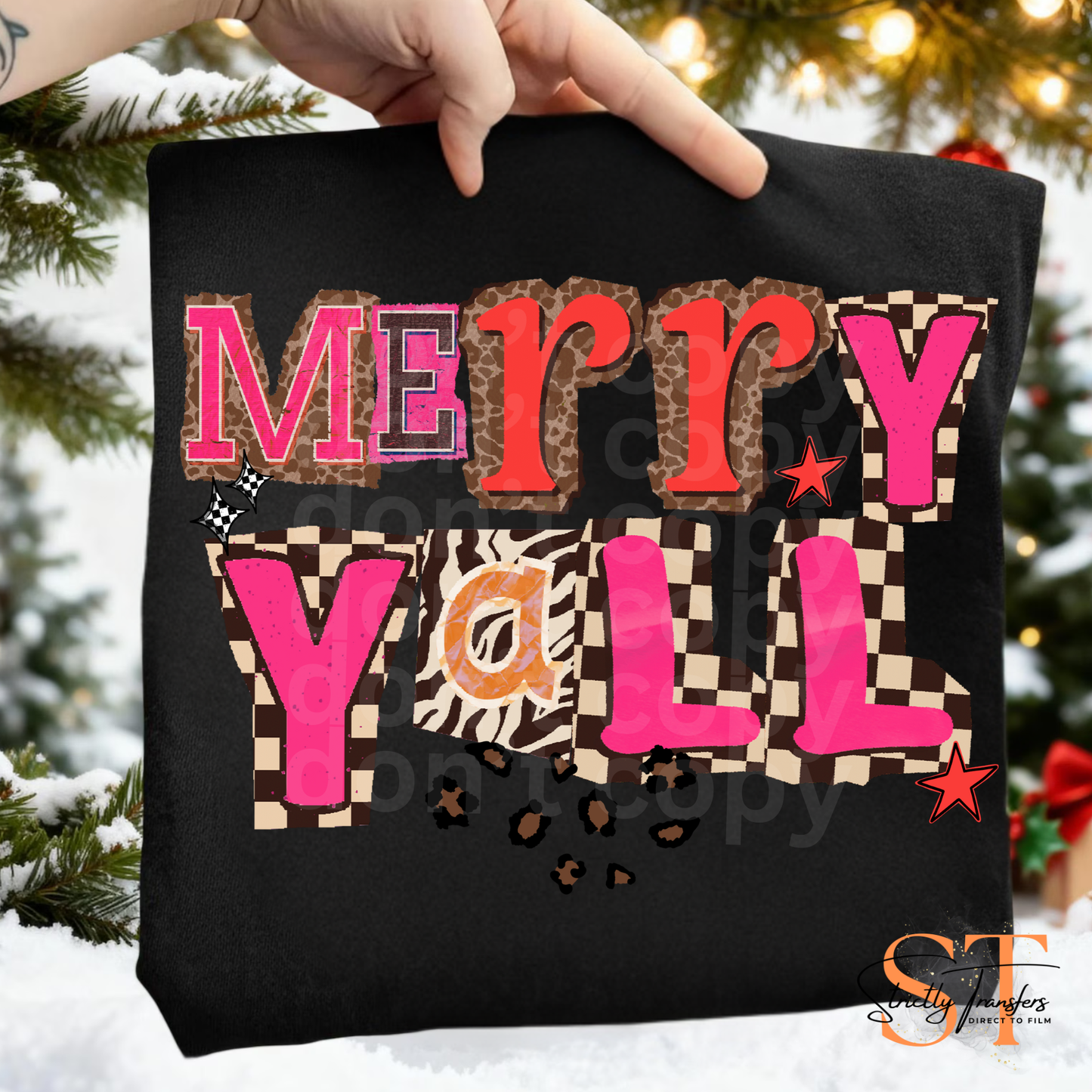 Merry Yall Magazine Letters Direct to Film Transfers