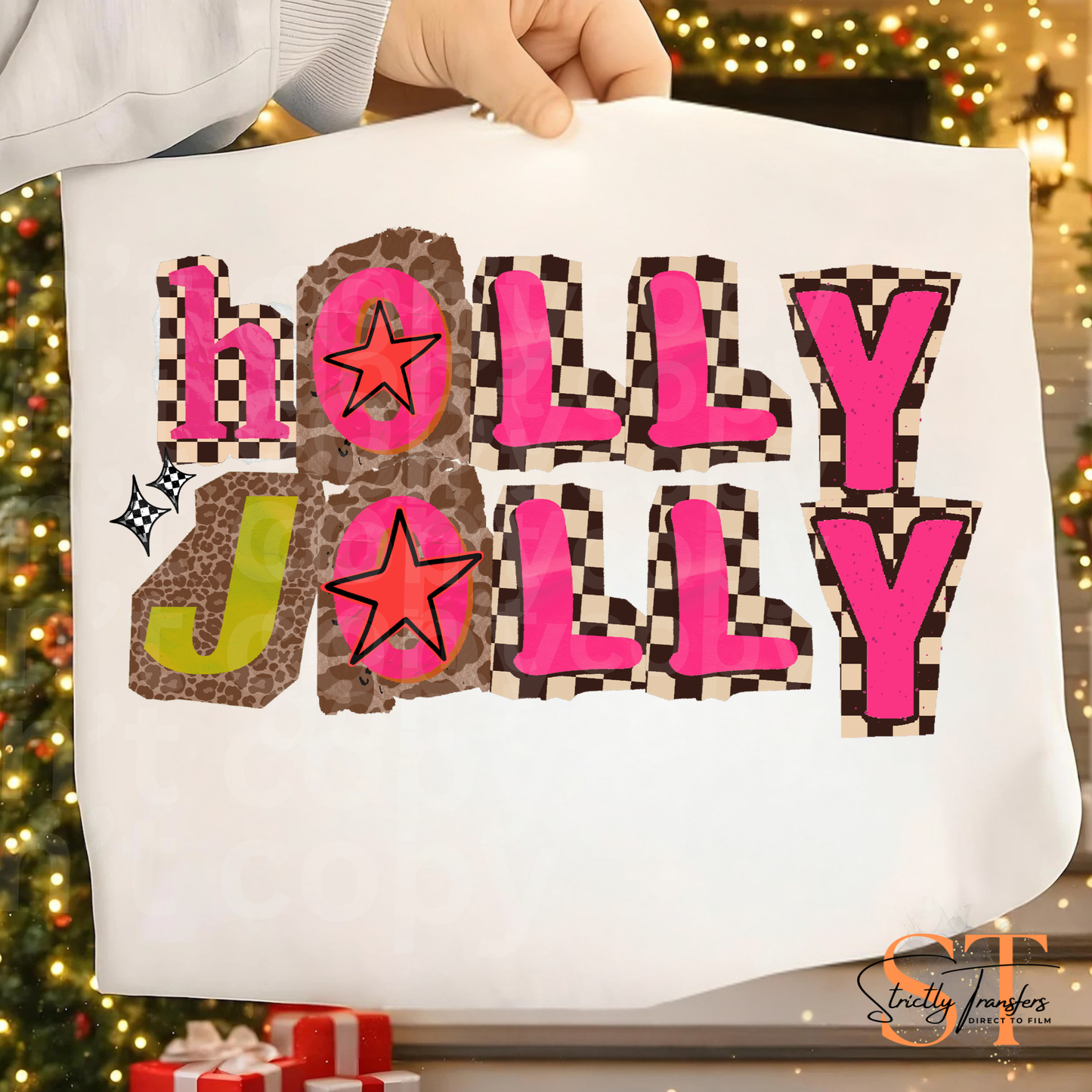 Holly Jolly Magazine Letters Direct to Film Transfers