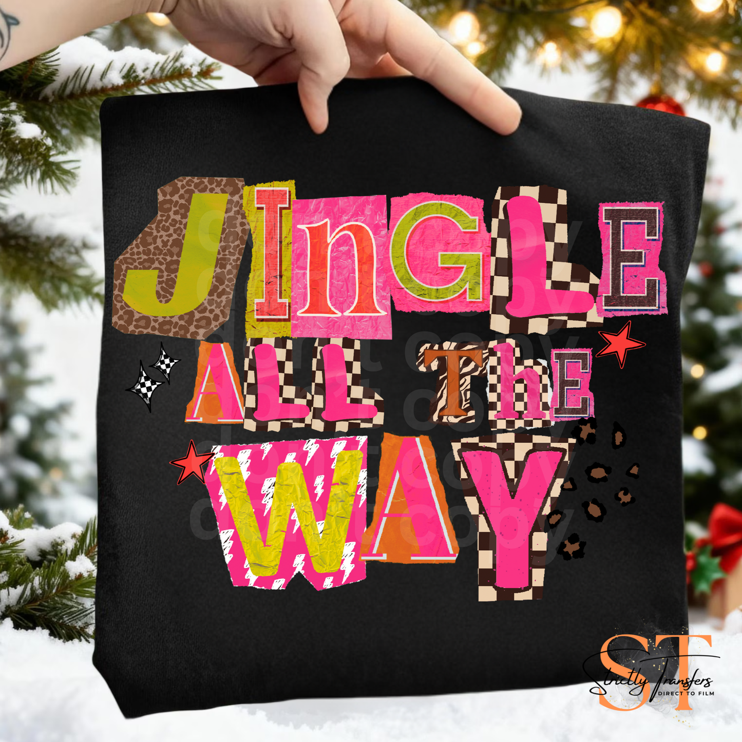 Jingle All the Way Letters Direct to Film Transfers