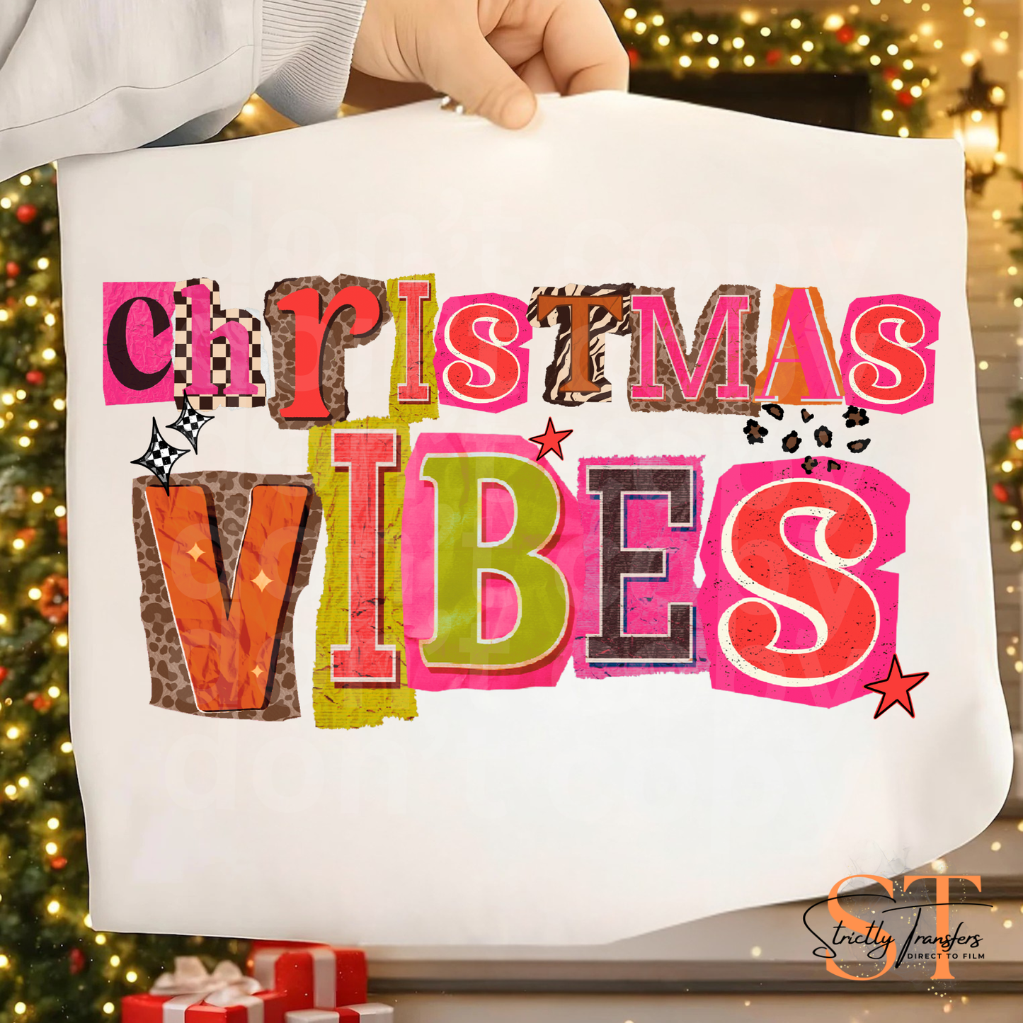 Christmas Vibes Magazine Letters Direct to Film Transfers