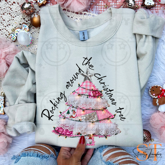 Rocking Around the Christmas Tree with Faux Lights Direct to Film Transfers