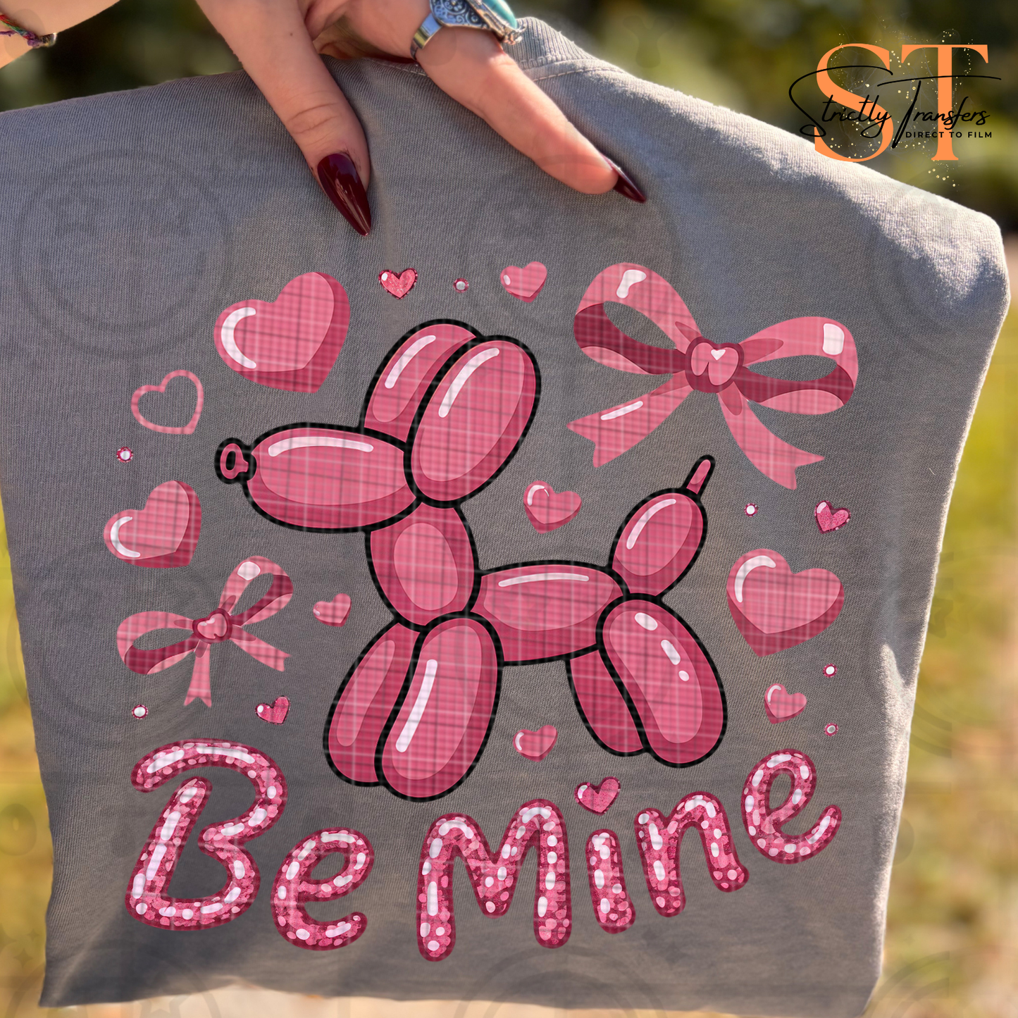 Be Mine Balloon Dog Direct to Film Transfers