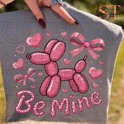 Be Mine Balloon Dog Direct to Film Transfers