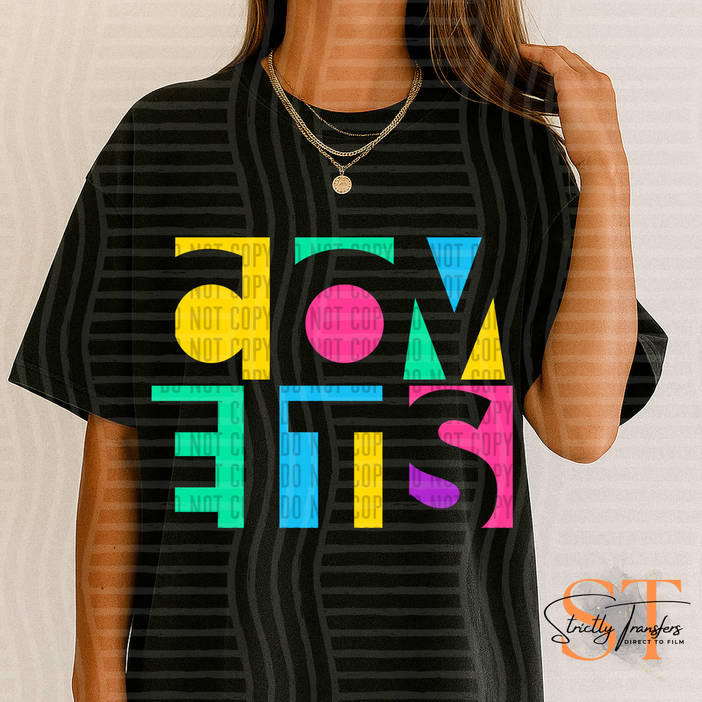 Comets Neon Cut Out Direct to Film Transfers