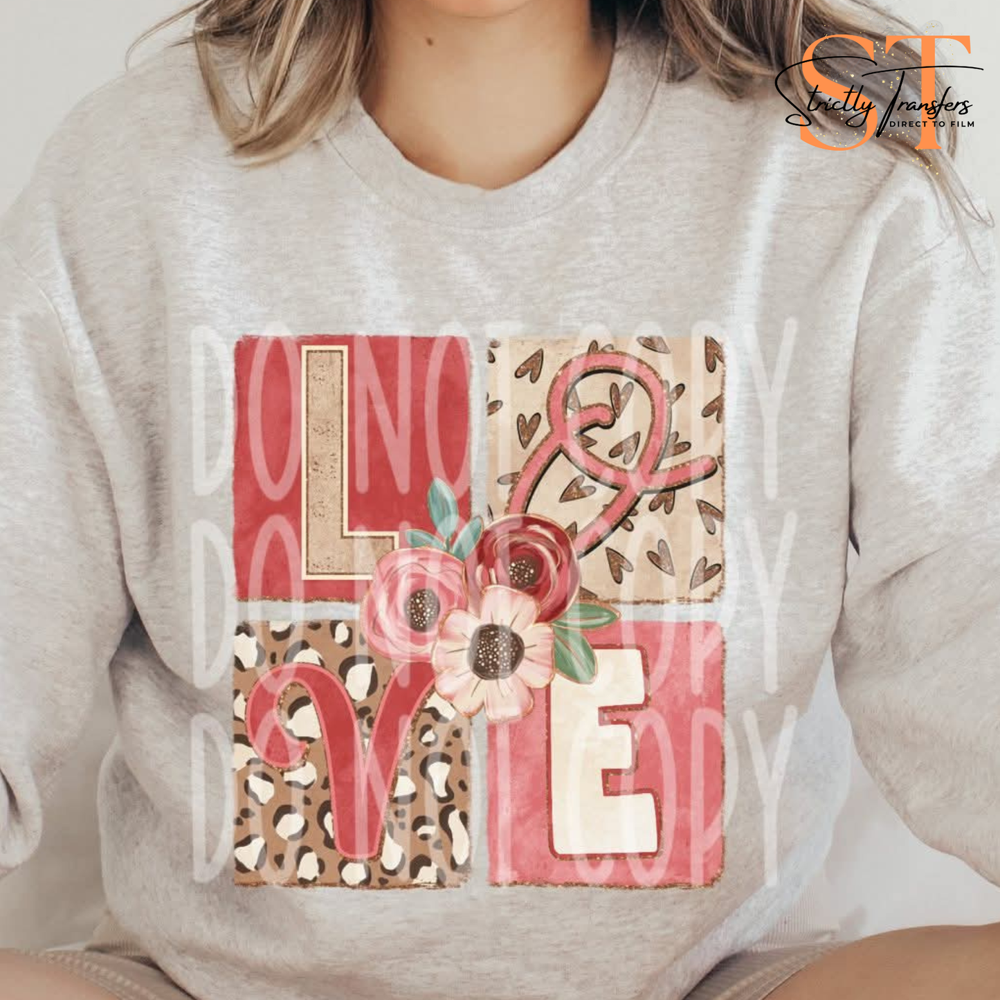 Love Floral Direct to Film Transfers