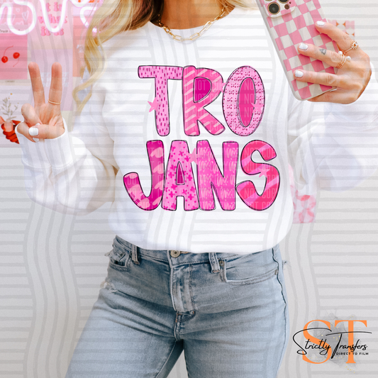 Trojans Valentine's Day Fusion Direct to Film Transfers