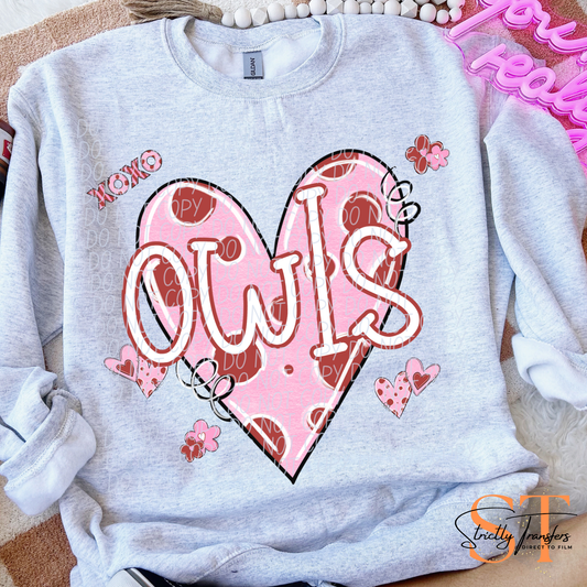 Owls Vday Heart Direct to Film Transfers