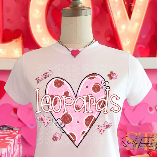 Leopards Vday Heart Direct to Film Transfers
