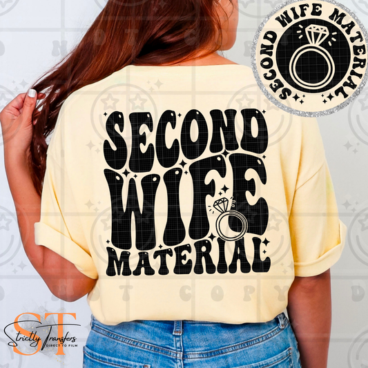 Second Wife Material with pocket detail included Direct to Film Transfers