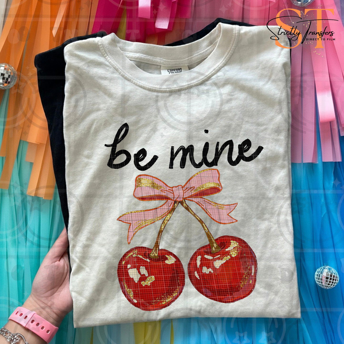 Be Mine Cherries Direct to Film Transfers