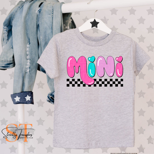 Mini Valentine Checker Direct to Film Transfers