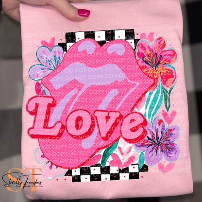 Love Floral Mouth Direct to Film Transfers