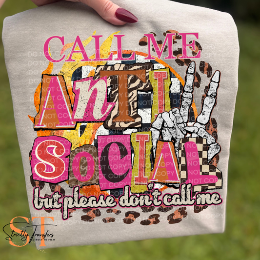 Call me Anti-social But Please Don't Call Me Direct to Film Transfers