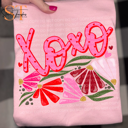 XOXO Floral Direct to Film Transfers
