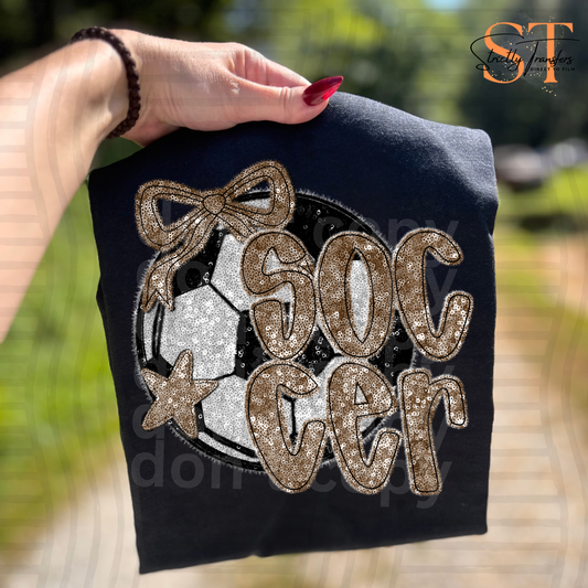 Soccer Faux Sequin Direct to Film Transfers