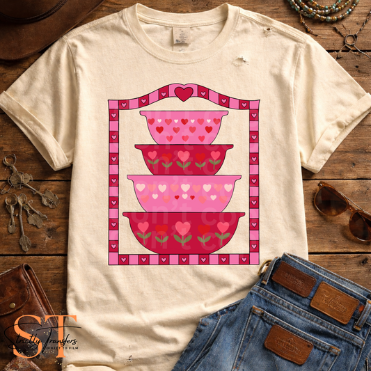 Valentine Dishes Direct to Film Transfers