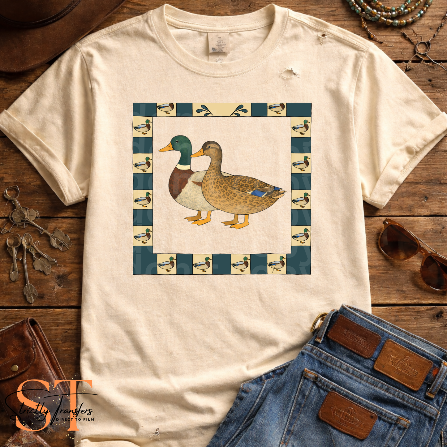 Mallards Square Direct to Film Transfers