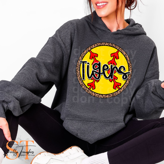 Leopard Tigers Softball Direct to Film Transfers