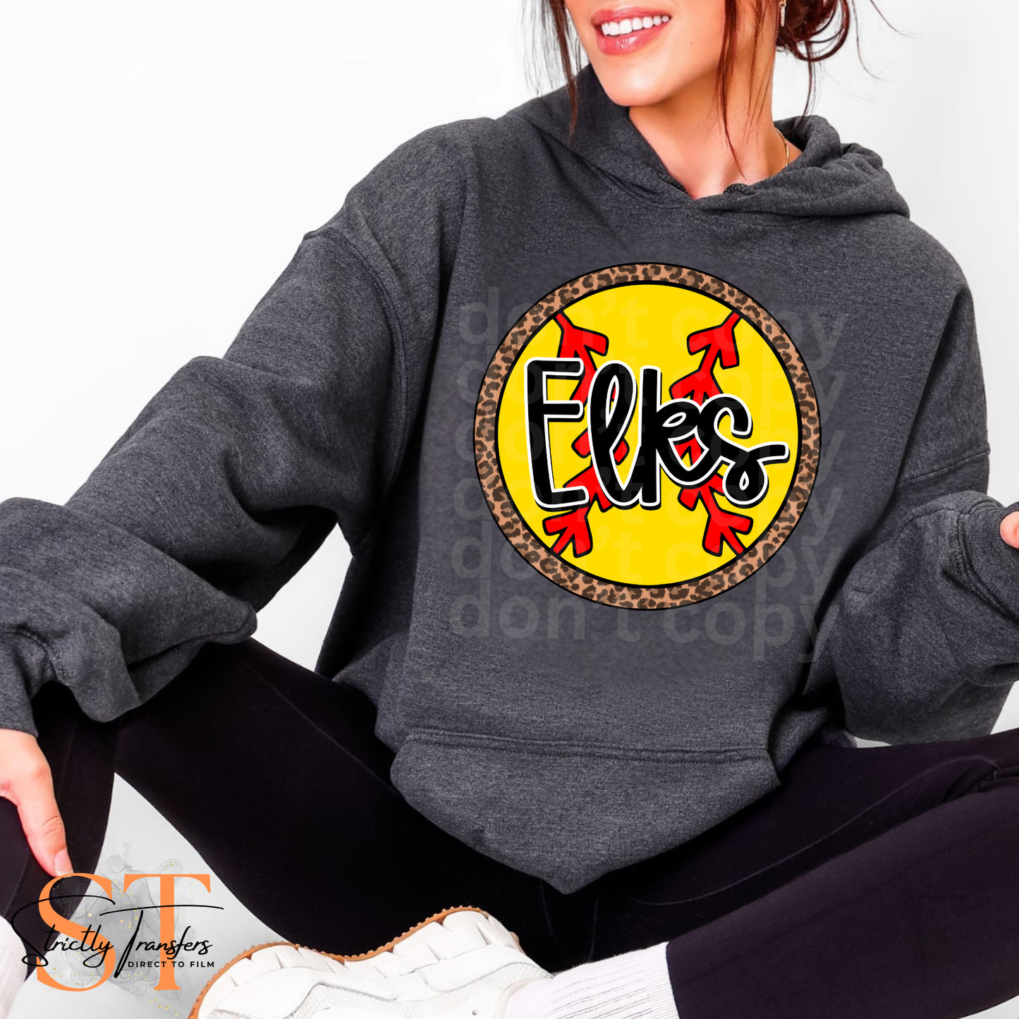 Leopard Elks Softball Direct to Film Transfers