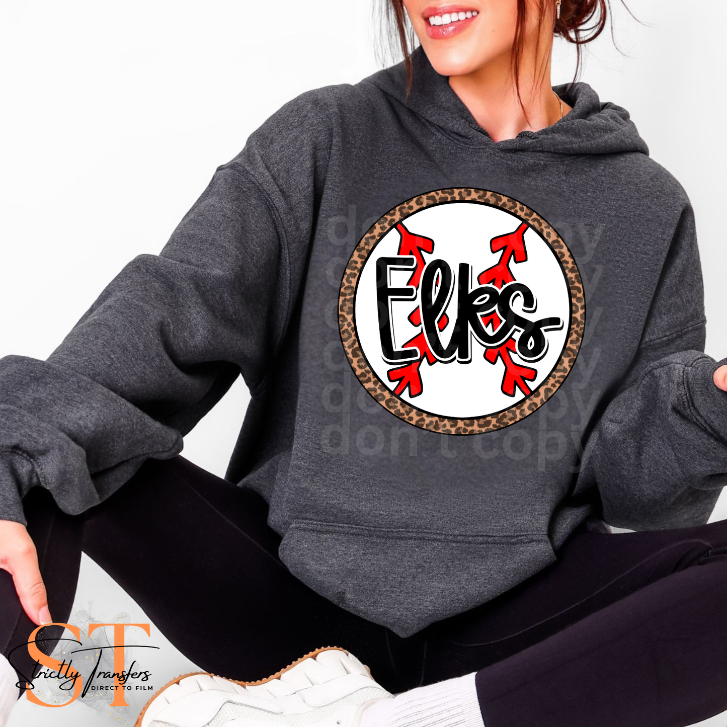 Leopard Elks Baseball Direct to Film Transfers