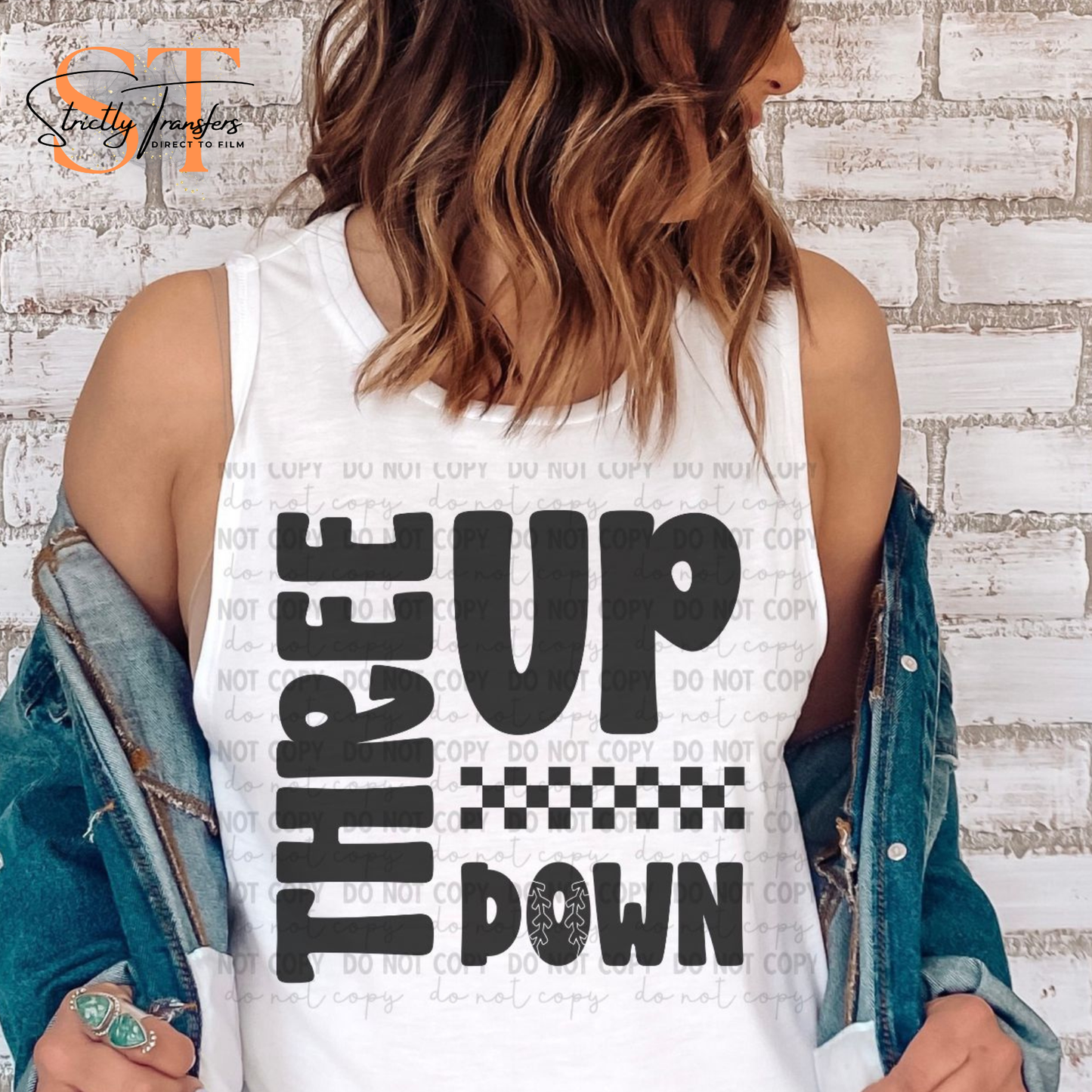 Three Up Three Down Direct to Film Transfers