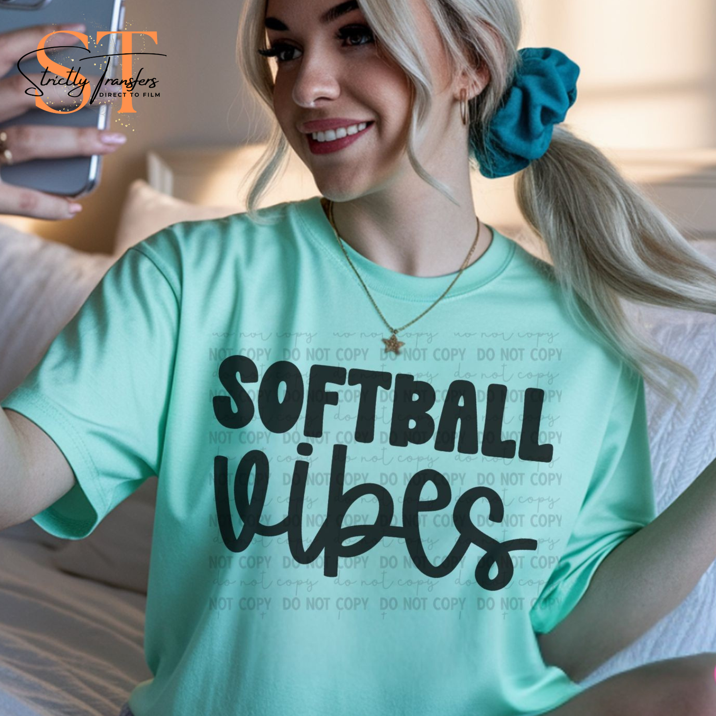 Softball Vibes Direct to Film Transfers