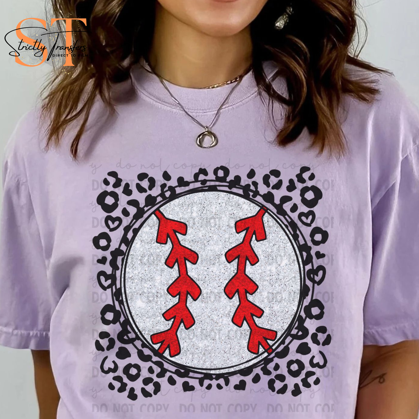 Baseball Leopard Direct to Film Transfers