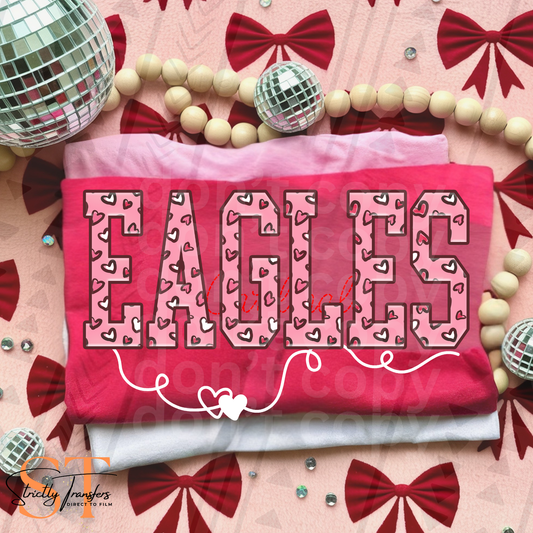 Eagles Pink Hearts Direct to Film Transfers