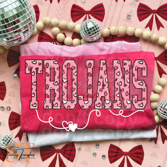 Trojans Pink Hearts Direct to Film Transfers