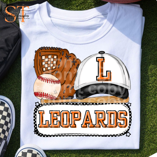 Leopards Baseball Hat Collage Direct to Film Transfers