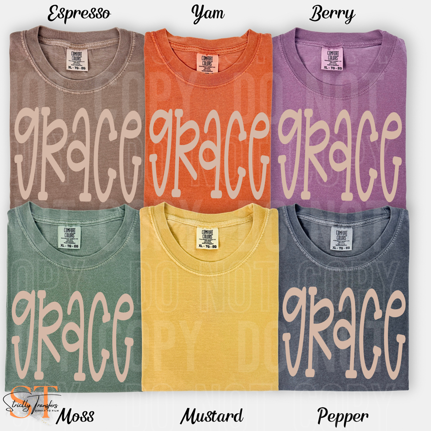 Grace Oversized Direct to Film Transfers