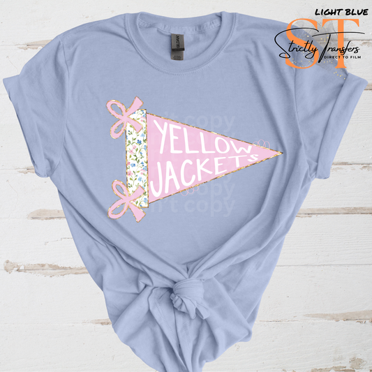 Yellow Jackets Pink Flag Direct to Film Transfers