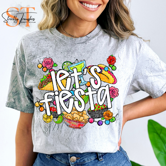 Let's Fiesta - 2 Options Direct to Film Transfers