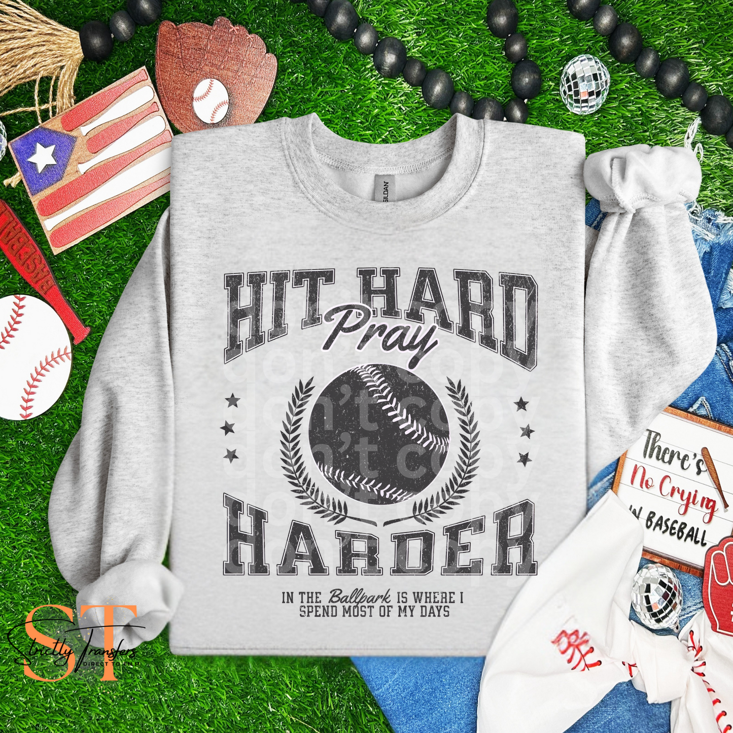 Hit Hard Pray Harder - 3 Options Direct to Film Transfers