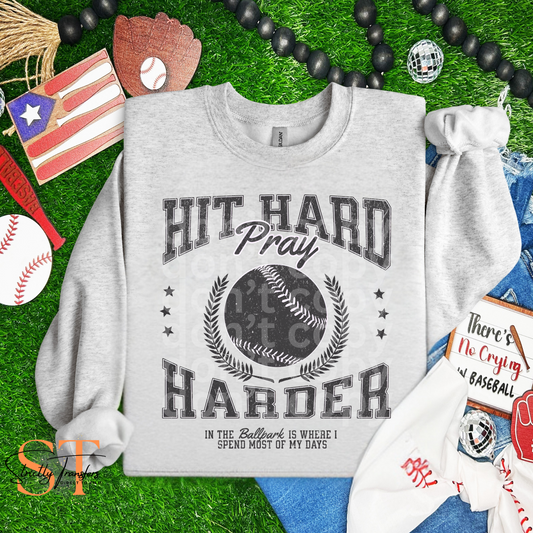 Hit Hard Pray Harder - 3 Options Direct to Film Transfers