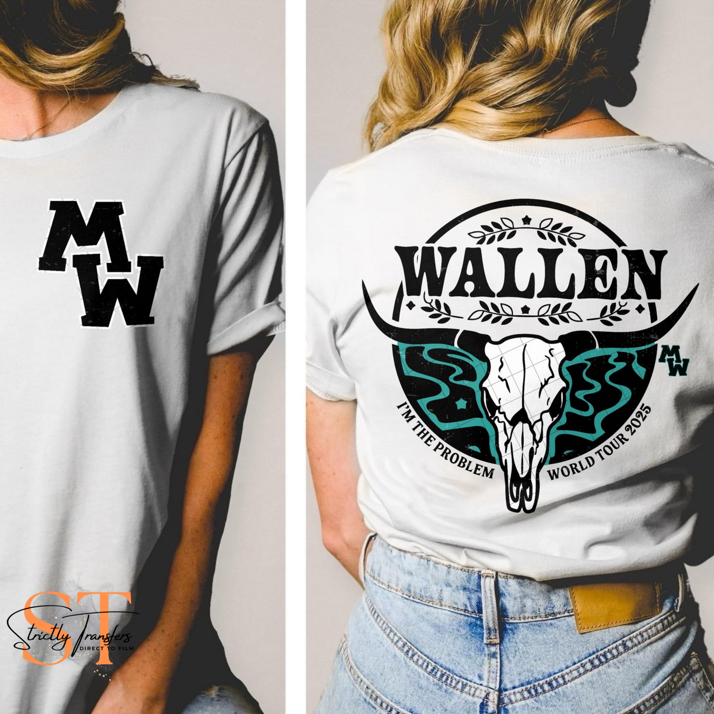 Wallen Tour with pocket design included - 2 options Direct to Film Transfers