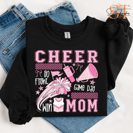 Cheer Mom Pink Collage Direct to Film Transfers
