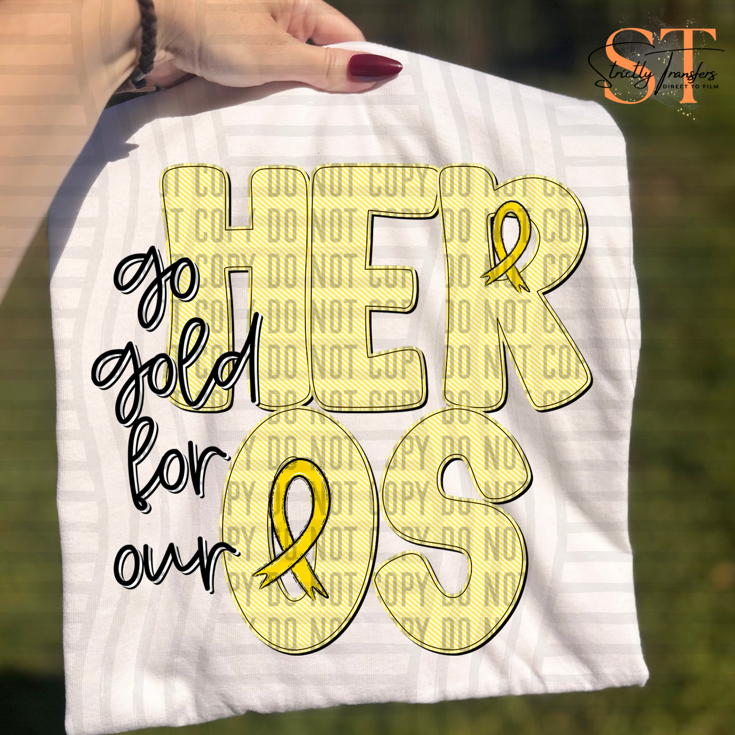 Childhood Cancer Awareness - 6 options Direct to Film Transfers