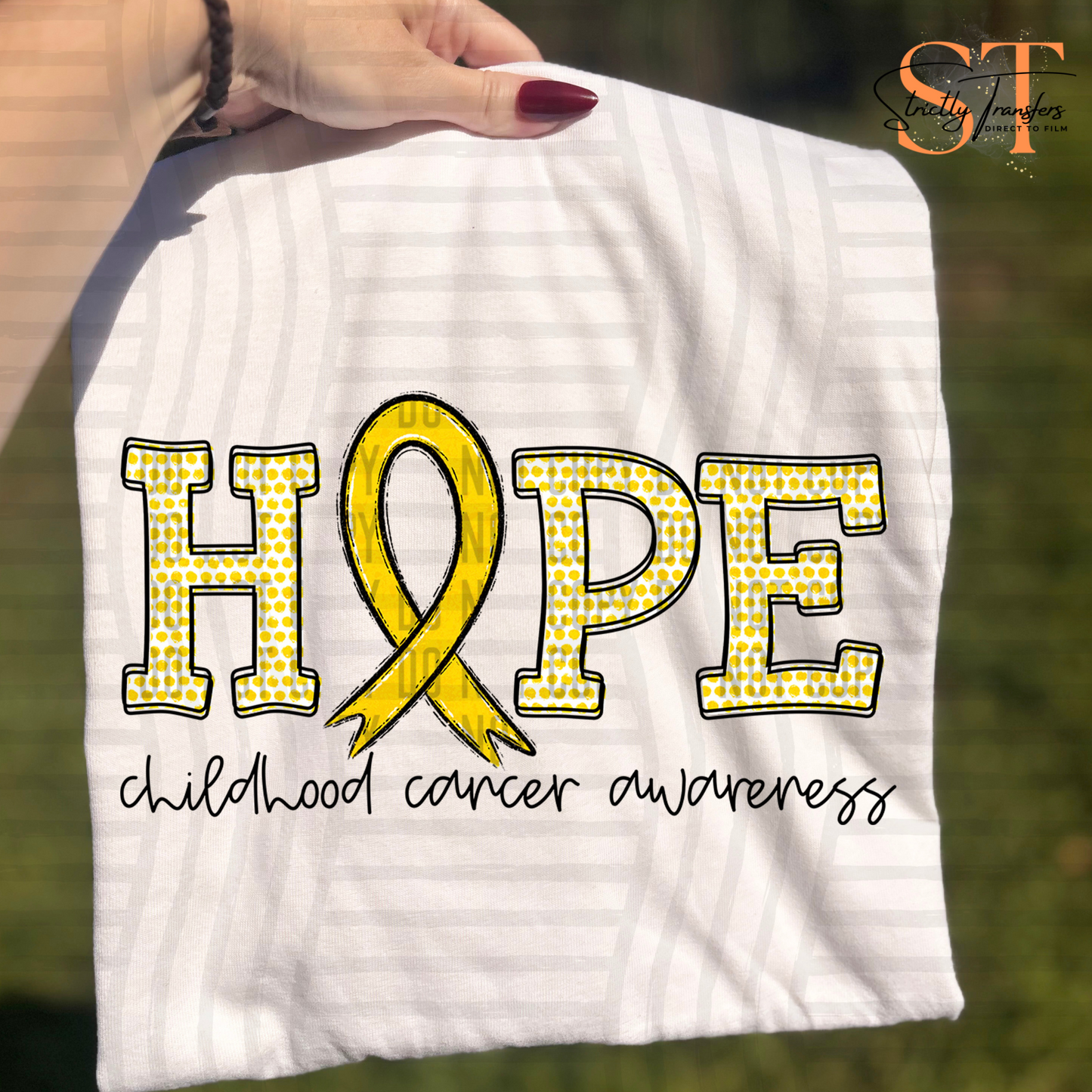 Childhood Cancer Awareness - 6 options Direct to Film Transfers