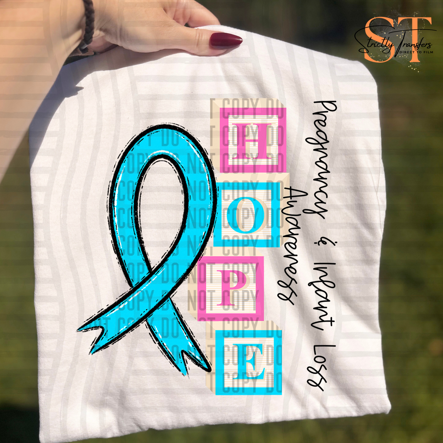 Pregnancy & Infant Loss Awareness - 8 options Direct to Film Transfers