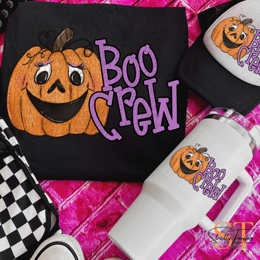 Boo Crew Pumpkin - 2 Colors Direct to Film Transfers