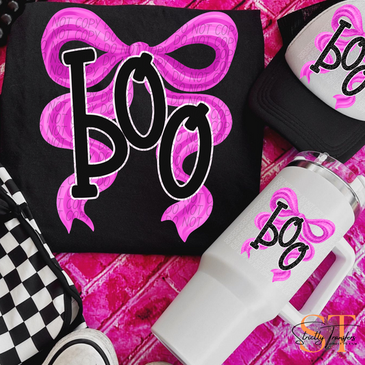 Boo Bow - 3 Colors Direct to Film Transfers