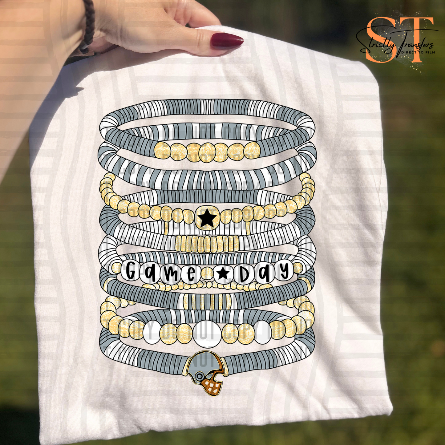 Game Day Football Bracelets Direct to Film Transfers