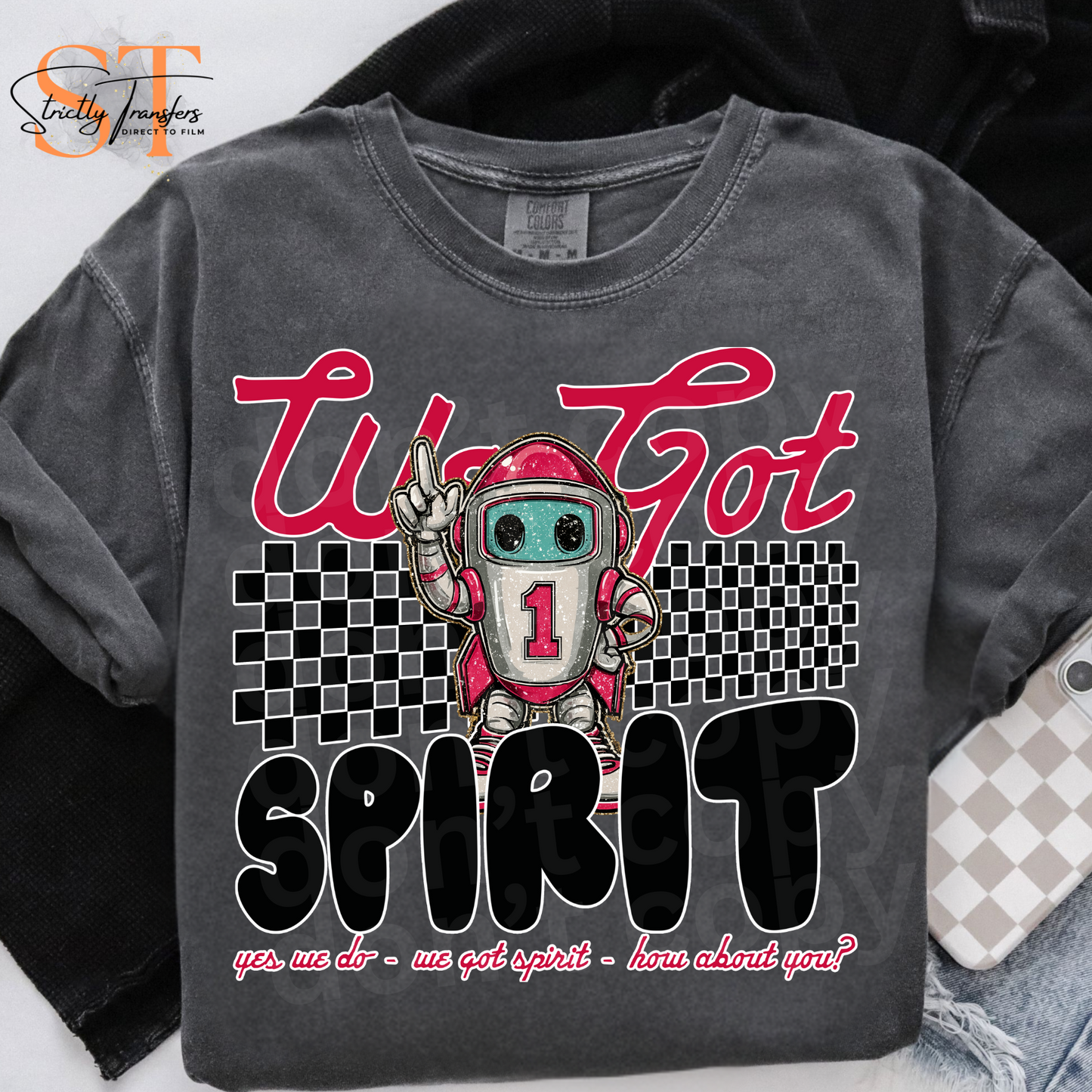 We Got Spirit Rockets Direct to Film Transfers
