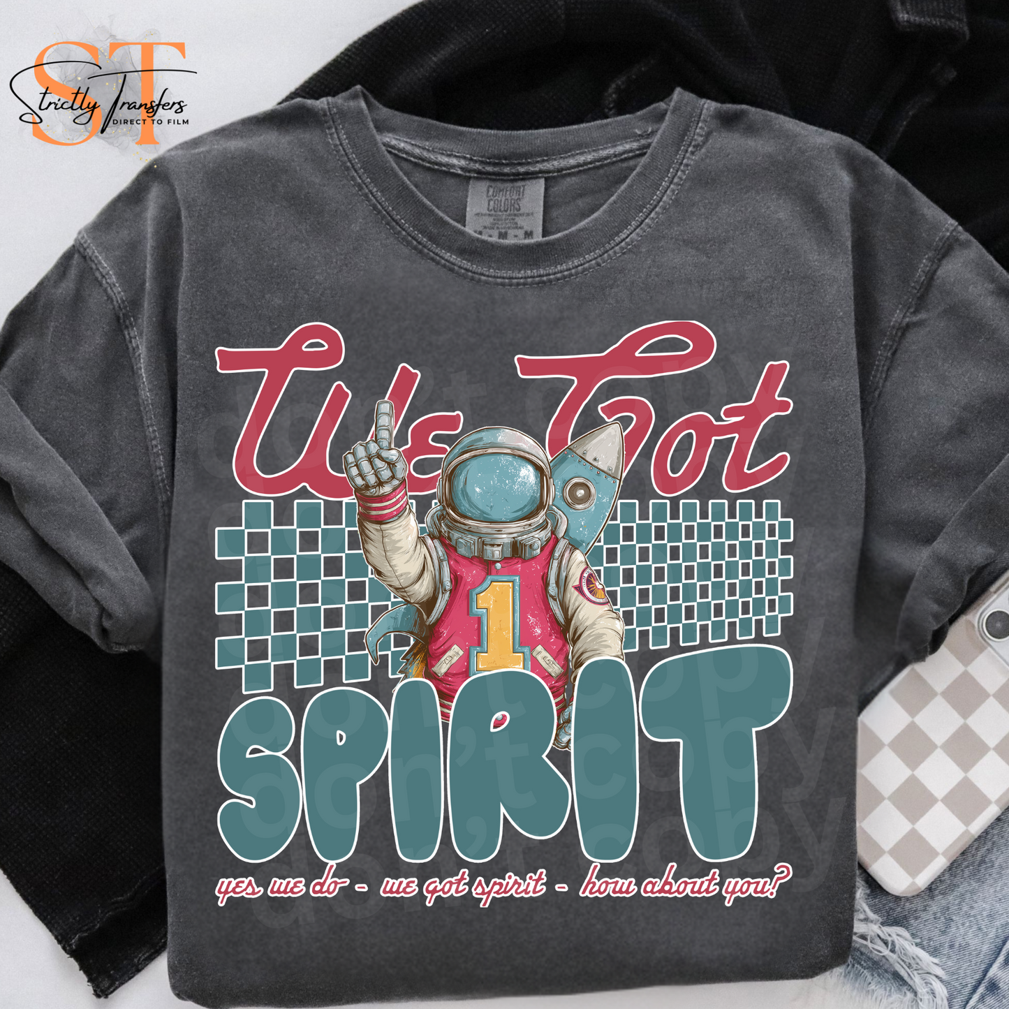 We Got Spirit Rockets Direct to Film Transfers
